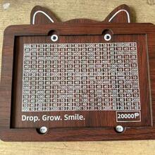 1pc Decoration Sign Piggy Bank DIY Wooden Money Box, Reusable & Writable. Suitable For Coins And Bills Best - brown - View 6