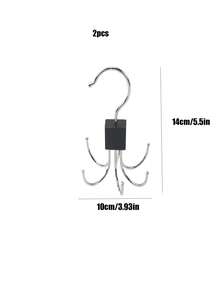 Haus Hana 1pc/2pcs/4pcs Waistband Hook, Wardrobe Waistband Storage Rack, 360° Rotation, Saves Space, Can Store Bras, Blouses, Ties, Scarves, Wallets, Etc. - Multicolor - View 13