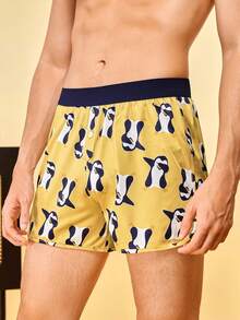 Notgurli Men's Colorblock Cartoon Print Casual Daily Boxer Briefs - Multicolor - View 6