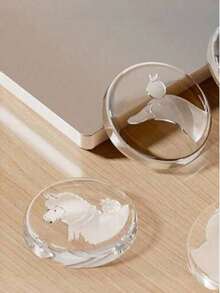 Zazumi 1pc Silicone Transparent Door Knob Bumper Pad With Animal Pattern Door Stopper For Entry Fridge Wall Anti-Collision Buffer Mat 4 Styles Optional - Multicolor - View 11