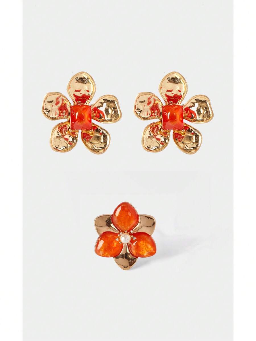 Noxbound Acrylic Rings, Earrings.[Accessories Color Random] - Multicolor - View 1