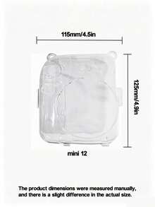 Teckwe 1pc Transparent Protective Case For Instant Camera, Clear Crystal Slim Design, Anti-Drop & Anti-Scratch Full Protection, Lightweight & Portable, Perfect For Daily Home & Travel Use, Durable & Affordable Camera Accessory - View 7