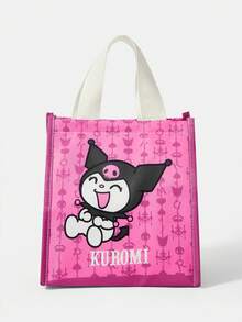 HELLO KITTY AND FRIENDS | SHEIN 粉色可愛角色與愛心圖案保溫便當袋，學生用保溫食物手提袋 - 卡通-6 - 查看 6