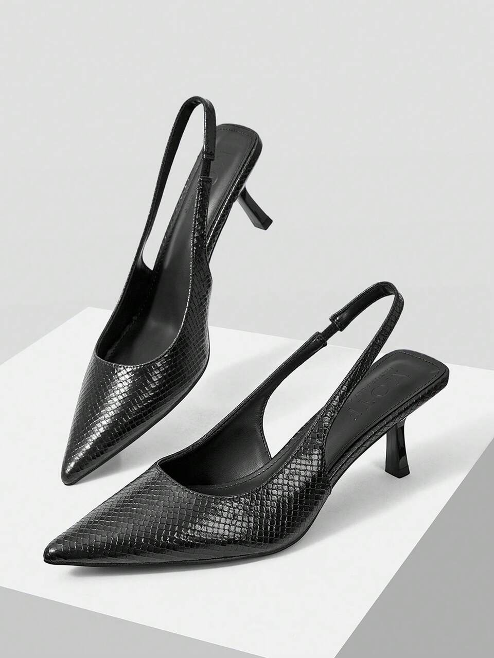 MOTF WOMEN'S FASHION SIMPLE AND VERSATILE PLAID HIGH-HEELED SHOES FALL SHOES