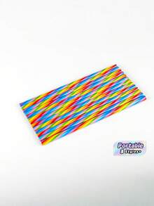 6/12/24/48pcs 7-In-1 Rainbow Striped Pencils, Multi-Color Single Core Poplar Wood Creative Drawing Pencils For Kids Sketching - multicolor - View 1