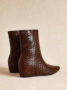 Rosivie Sepatu Bot Setengah Betis Wanita - Coklat - View 6