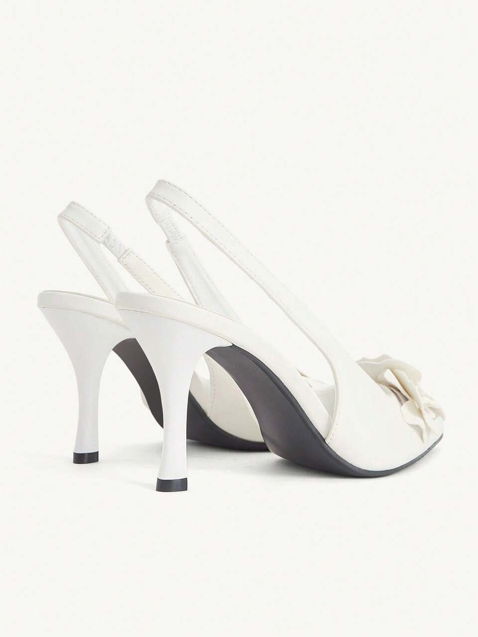 CUCCOO CHICEST White Flower Pointed High Heels, Elegant Wedding Shoes Shoes, Gentle And Versatile, Can Be Worn For Daily Commuting, Parties, And Weddings Fall Shoes