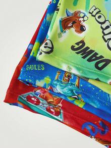 SCOOBY-DOO X SHEIN Tween Boy Boys Minimalist Printed Boxer Briefs - Multicolor - View 5