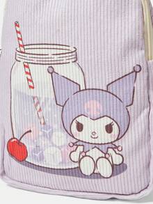 HELLO KITTY AND FRIENDS | SHEIN Tas Dada Motif Kaleng Minuman Ungu, Tas Selempang Kasual dengan Tali Bahu yang Dapat Diatur, Ringan dan Serbaguna - Purple - View 4