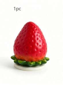 Joivida Strawberry-Shaped Toothpick Holder . It Serves As A Practical Storage Container For Toothpicks And Cotton Swabs, Paired With A Matching Base. The Cute Fruit-Shaped Design Works As A Delicate Decorative Ornament Toothpicks Will Be Sent For Free. - View 8