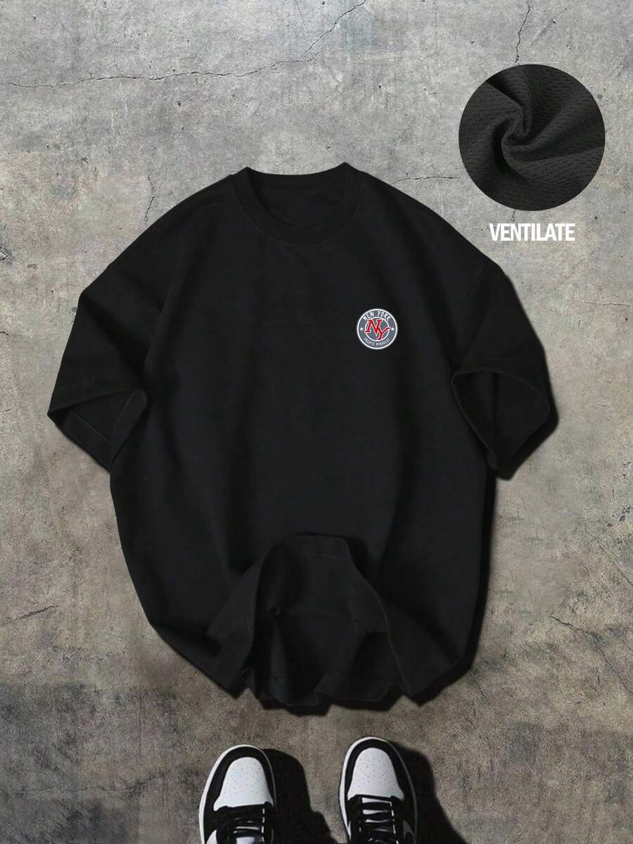 Gym Rark Men's Crew Neck Casual Daily Wear Sports T-Shirt - Black - View 1
