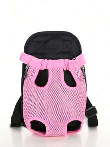 1 pieza Nuevo diseño de mochila transportadora para mascotas con patrón de dibujos animados lindos y malla transpirable para perros y gatos pequeños y medianos, accesorio para viajes al aire visitas al veterinario, de transporte de manos libres - Multicolor - Ver 15