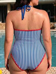 Swim Mod 2026 Spring/Summer New Plus Size One-Piece Swimsuit - Multicolor - View 2