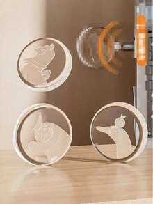 Zazumi 1pc Silicone Transparent Door Knob Bumper Pad With Animal Pattern Door Stopper For Entry Fridge Wall Anti-Collision Buffer Mat 4 Styles Optional - Multicolor - View 13