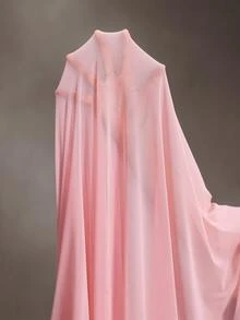 Cheriluna Maternity Elegant Maternity Cape-Style Cinched Waist Flared Regular Dress, Suitable For Family Gatherings, Parties, Birthday Banquets, Spring Festival And Other Occasions - Pink - View 6