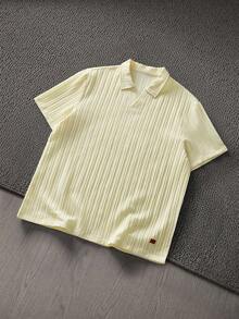 Manfinity VCAY 3pcs/Pack Summer Men's Minimalist Ice Silk Feel Short Sleeve Polo Shirts - Multicolor - View 4