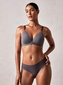 Veilyse 5pcs/Set Women's V-Neck Comfortable Wireless Soft Cup Solid Color Bras - Multicolor - View 8