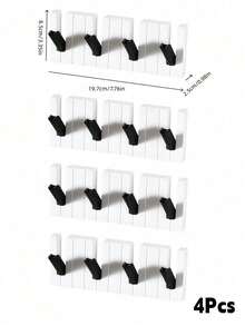 Haus Hana Bộ 2/4 móc treo tường hình đàn piano, đế dính có thể tháo rời với các phím gập, giúp sắp xếp các vật dụng nhỏ, hoàn hảo cho cửa ra vào, phòng tắm và việc tổ chức nhà cửa. - Nhiều màu - Xem 19