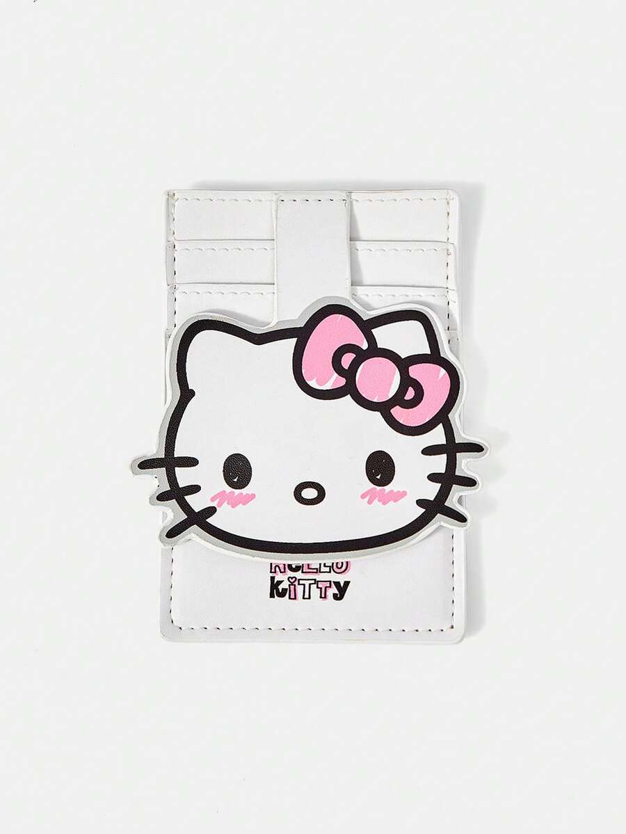 HELLO KITTY AND FRIENDS | SHEIN 粉色分層時尚便攜印花卡包 - 粉色B - 查看 1