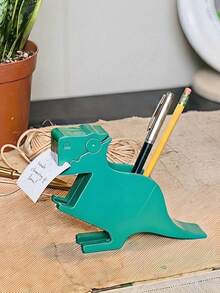 Haus Hana 1 Pc Cute Dinosaur Shaped Memo Holder Desk Message Note Box Green Dinosaur Vertical Pen Holder Creative Ornament Name Card Box Ideal For Office Desk Company Reception Desk Perfect For Gift Giving - Multicolor - View 1