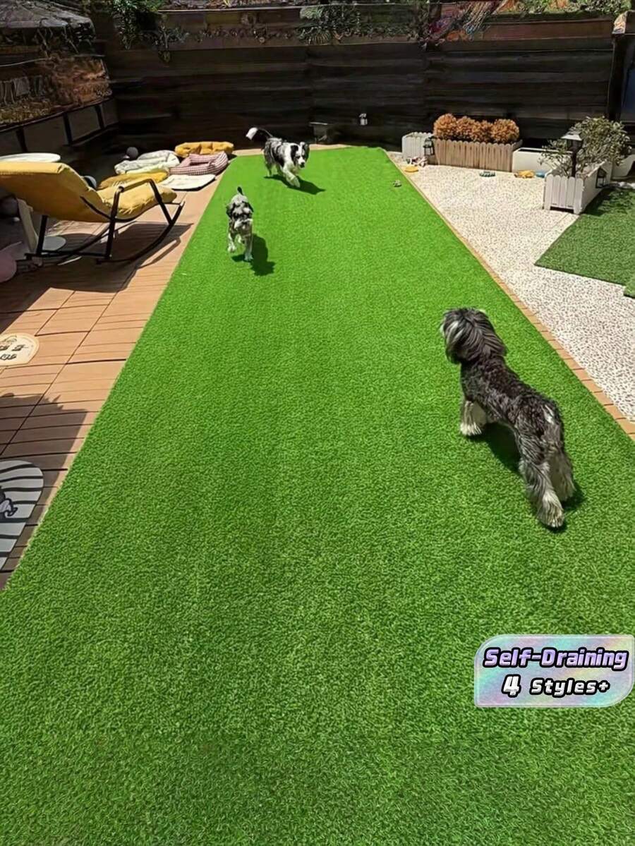 1 pieza Césped artificial verde de alta calidad, material duradero y delgado, fácil de cortar, de bajo mantenimiento, aspecto natural, fácil de instalar, para exteriores e interiores, patio, balcón, parque infantil para mascotas, fondo para fiestas, planificación de eventos, decoración de paisajes, alfombra de césped falso, la mejor opción - Césped artificial - Ver 1