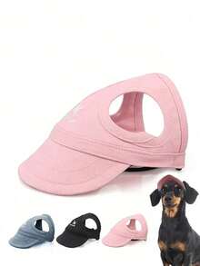 1pc Adjustable Dog Sunhat With Elastic Strap - Waterproof Pet Cap For Small, Medium & Large Breeds - Non-Woven UV Protection Outdoor Sunhat - Multicolor - View 23