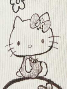 HELLO KITTY AND FRIENDS | SHEIN 白色花卉圖案胸包，休閒可調節肩帶斜挎包，輕量且百搭 - 白色 - 查看 5