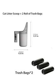 4-Piece Set: Large Capacity Cat Litter Scoop With 3 Garbage Bags. Contact-Free Design, Ergonomic Handle And Durable Plastic Construction, Easy To Clean. Suitable For Indoor And Outdoor Pet Care, Modern Sturdy Pet Supplies. - View 14