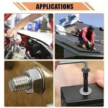 1250 Pieces Flat Washer Assortment Random Box, Sizes M2 M2.5 M3 M4 M5 M6 M8 M10 M12, Ideal For Home Decoration, Factory Repair, Kitchen, Shop & Outdoor Use - silver - View 8