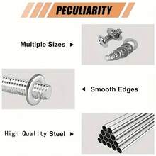 1250 Pieces Flat Washer Assortment Random Box, Sizes M2 M2.5 M3 M4 M5 M6 M8 M10 M12, Ideal For Home Decoration, Factory Repair, Kitchen, Shop & Outdoor Use - silver - View 11