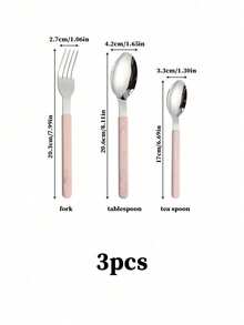 Haus Hana Stainless Steel Western Cutlery Set For Home Use, Small Tavern Tableware, Steak Fork Knife Spoon Set Gift - Multicolor - View 7