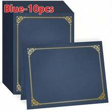 20/10PCS Golden Foil Certificate Holder Elegant Diploma Document Holders For 8.5x11 Inch Letter Size Awards, Office & Academic Use - multicolor - View 13
