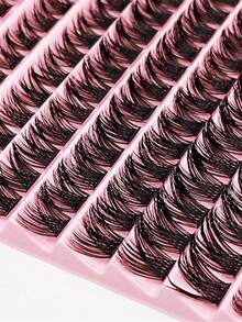 120片裝 8-16mm 自然纖維感 D捲度 蓬鬆豐盈 個別簇裝假睫毛 DIY 睫毛接長 可重複使用 易貼合 適合日常派對妝容禮物 - C - 查看 5