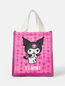 HELLO KITTY AND FRIENDS | SHEIN 粉色可愛角色與愛心圖案保溫便當袋，學生用保溫食物手提袋 - 卡通-6 - 查看 2
