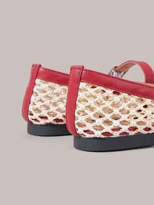 Styleloop Sepatu Flat Wanita, Gaya Bohemian, Liburan Pantai, Gaya Barat, Pakaian Musim Panas, Perlengkapan Perjalanan - Merah - View 5
