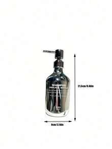 Haus Hana 1pc Silver Bathroom Dispenser Set, Suitable For Hotels And Shower Rooms, Includes Refillable Shampoo, Body Wash And Conditioner Pump Bottles. Easy To Refill, With Leak-Proof Pump Function, 500ml. Perfect For Use In Hotel, Home Bathrooms, Shower Walls Or Countertop Installations. Ideal Gift Choice For Hotel Managers And Bathroom Organizing Enthusiasts. - multicolor - View 10