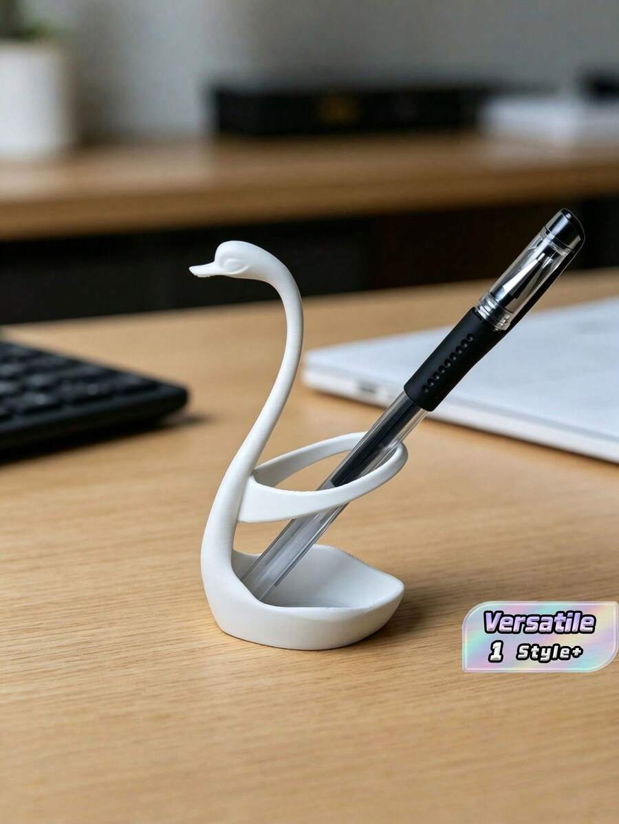 1件 3D列印創意白色天鵝造型多功能筆筒牙刷架 極簡桌面收納整理架 裝飾擺飾 辦公室居家生日畢業感恩節萬聖節喬遷禮物 熱門獨特耐用 - 白色 - 查看 1