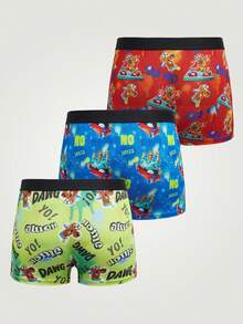 SCOOBY-DOO X SHEIN Tween Boy Boys Minimalist Printed Boxer Briefs - Multicolor - View 2