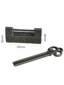 Madebyblanc Vintage Lock Old Style Key Zinc Alloy Antique Design Metal Lock 1 Piece Home Decoration Travel Trunk Storage Box Rustic Style Handcrafted Lock - Multicolor - View 8
