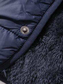 DAZY Chaleco sin mangas holgado casual para otoño/invierno, abrigo acolchado fresco para niños jóvenes - Azul Marino - Ver 3