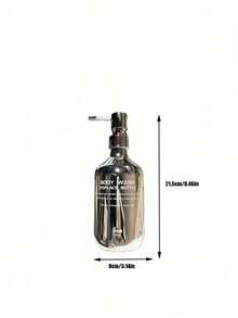 Haus Hana 1pc Silver Bathroom Dispenser Set, Suitable For Hotels And Shower Rooms, Includes Refillable Shampoo, Body Wash And Conditioner Pump Bottles. Easy To Refill, With Leak-Proof Pump Function, 500ml. Perfect For Use In Hotel, Home Bathrooms, Shower Walls Or Countertop Installations. Ideal Gift Choice For Hotel Managers And Bathroom Organizing Enthusiasts. - multicolor - View 9
