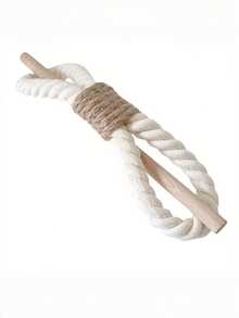 1PC Solid Wood Stick Thickened Hemp Rope Durable Sturdy Rustic Easy Curtain Tie Back Holder For Bedroom Living Room Window Curtain Decorative Home Office Dormitory Accessory Nonslip Adjustable Natural Brown Versatile Window - multicolor - View 7