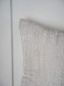 Cirelle 1 Stück Stück/2 Stücke Ganzjahres-Kissenbezüge aus vertikal strukturiertem Chenille, einfarbig gestreifte quadratische Kissenhüllen, neutraler minimalistischer Farmhouse-Boho-Stil für Sofa, Schlafzimmer, Erkerfenster, Homestay, Kissenfüllung nicht enthalten - Beige - Übersicht 4