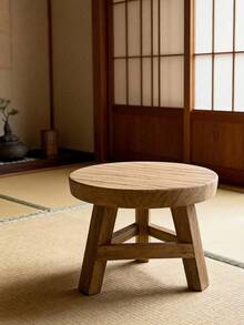 Haus Hana 1个小型木质展示凳，圆形木质底座，适用于小型花盆展示、家居装饰和办公辅助支架、装饰架、稳固底座、植物架、花盆架，斋月植物爱好者必备 - 彩色 - 查看 1