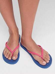 Grefit Summer Ladies Flip-Flops Summer Shoes - blue powder - View 2