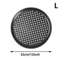 1pc Pizza Pan With Holes, Round Pizza Pan For Oven,9.65 Inch (About 24.5 Cm),11 Inch (About 27.9 Cm),12.6 Inch (About 32 Cm) Baking Pan, Non-Stick Baking Supplies Family Restaurant Kitchen Steel Fresh-Keeping Pizza Pan - Black - View 9