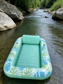 Adult Inflatable Sunbathing Pool Float Bed,Extra Large Size, With Built-In Pillow And Cup Holder, 4-In-1 Many Style... Sunbathing Float, Water Leisure Lounge Chair, Also Can Be Used As Inflatable Ball Pit, Extra Large Gold - Promotional Price - View 6