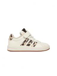 Adidas Grand Court Kids' Sneakers Modern Anti-Slip Lace-Up Street Style Running School White KJ4817