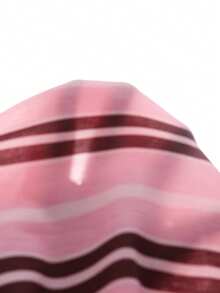 SHEIN 青少年女孩長袖抓絨套裝上衣 2件/組 圓領粉色條紋小馬圖案連帽衫套裝 秋季 六年級 正式寬鬆派對度假款 - 彩色 - 查看 5
