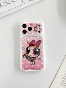 THE POWERPUFF GIRLS X SHEIN 時尚高端印花圖案保護手機殼設計，完美適配 ，可愛時尚且精緻 - 彩色 - 查看 4
